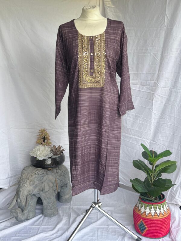 Golden Embroidered Kurti - Image 17