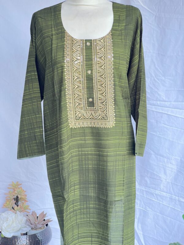 Golden Embroidered Kurti - Image 9