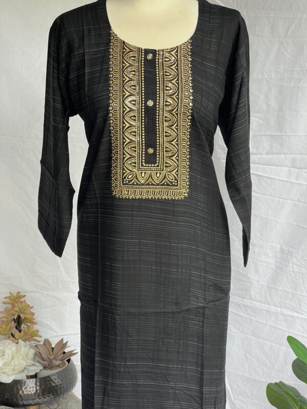 Golden Embroidered Kurti - Image 8