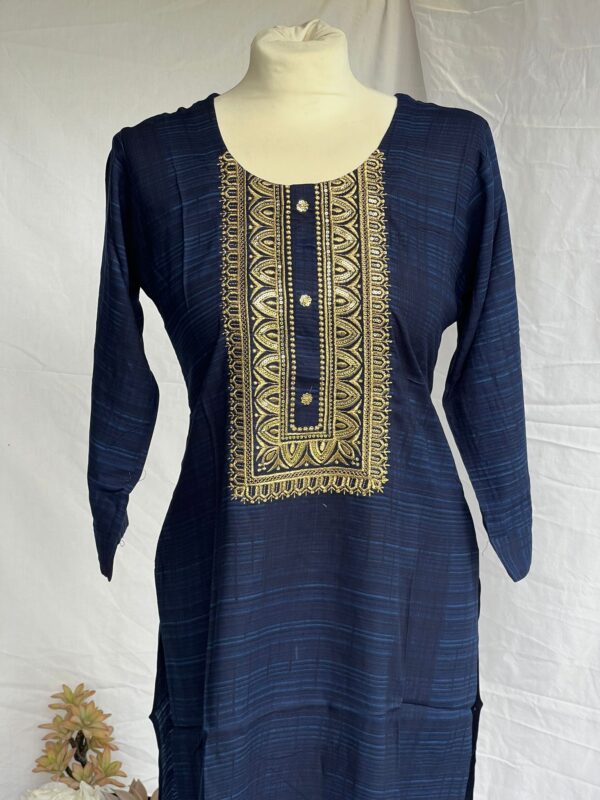 Golden Embroidered Kurti - Image 4