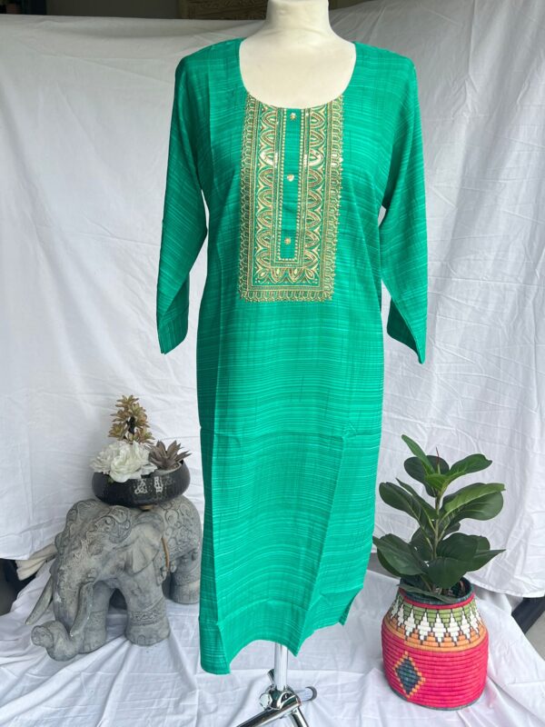 Golden Embroidered Kurti - Image 16