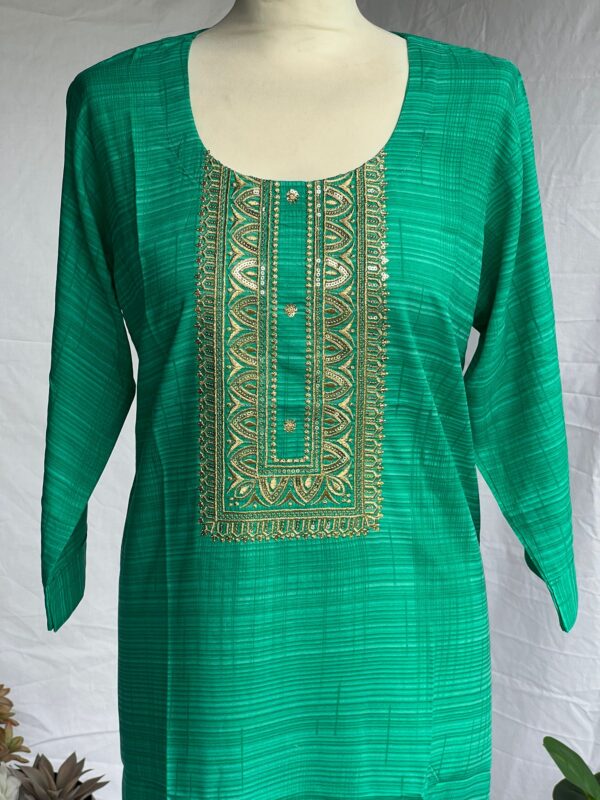 Golden Embroidered Kurti - Image 6